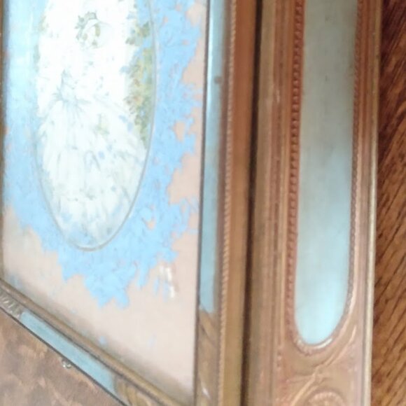 Vintage/Antique Gold and Blue Jewelry Box (needs TLC) - Picture 4 of 13